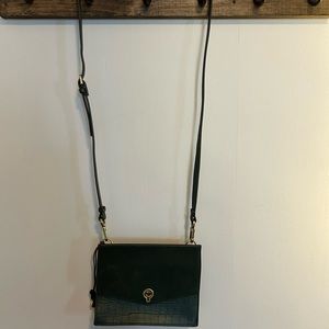 FOSSIL Crossbody Suede and Croc effect Leather bag